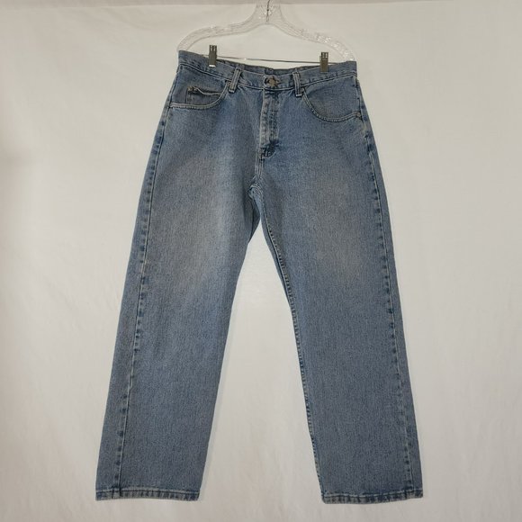 Vintage WRANGLER GORPCORE Festival Straight Leg Hi-Rise UNISEX Jeans Size 34X29 - Picture 3 of 16
